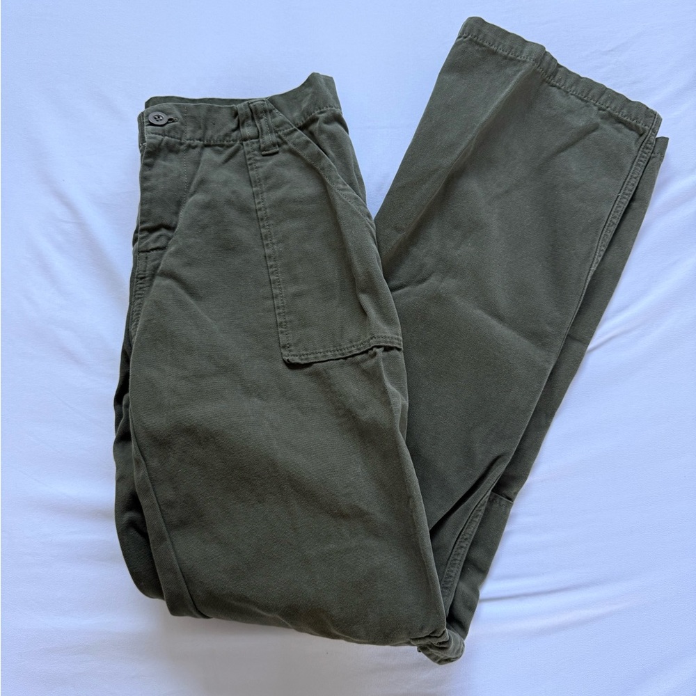 Danielle Guizio Olive Green Utility Pants